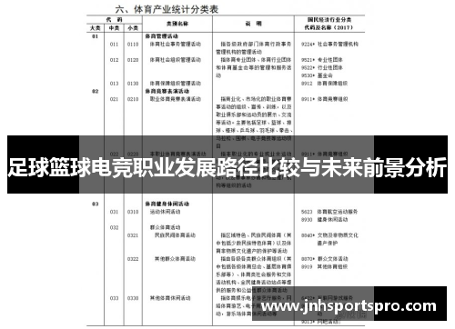 足球篮球电竞职业发展路径比较与未来前景分析